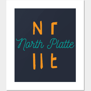 North Platte Nebraska City Typography Posters and Art